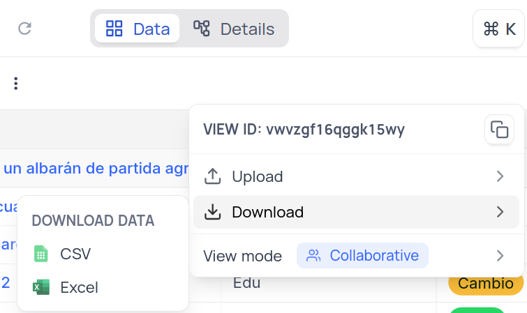 Importing from/Exporting to CSV